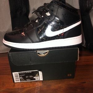 Air Jordan 1 mid Black glitter Women